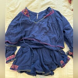 Free people blue set